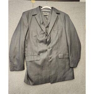 Pallini Suit Jacket Blazer Vest Mens 44L Gray 2 Piece Set Formal‎ Wedding